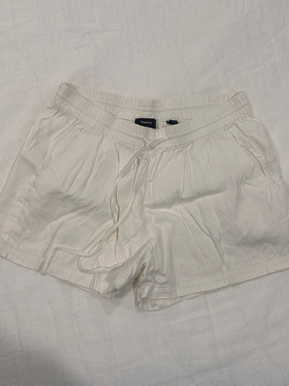 White Linen Shorts